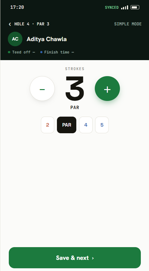 Simple mode — strokes